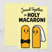 Samen In Heilige Macaroni Grappige Pasta Kaart (Voorkant / Achterkant)