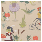 Samen in kikkerland stof (Close Up)