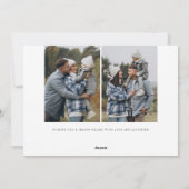 Samen in Liefde Moderne Drie Foto Kerstmis Feestdagenkaart (Achterkant)