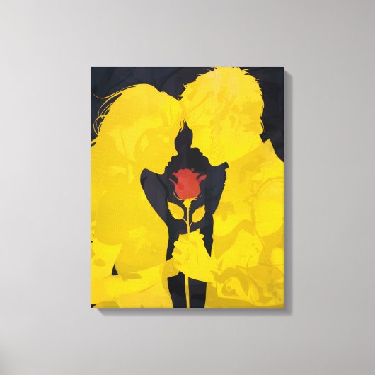 Samen in liefde- Romantische liefdesillustratie Canvas Afdruk (Voorkant)