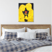 Samen in liefde- Romantische liefdesillustratie Canvas Afdruk (Insitu (Slaapkamer))
