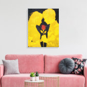 Samen in liefde- Romantische liefdesillustratie Canvas Afdruk (Insitu (Woonkamer))