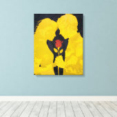 Samen in liefde- Romantische liefdesillustratie Canvas Afdruk (Insitu (Houten vloer))