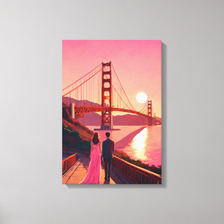 Samen in sereniteit: een Schilderachtig liefdesver Canvas Afdruk