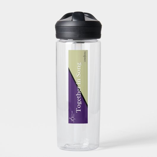 Samen in Song Vertical Dual Logo Water Bottle Waterfles (Voorkant)