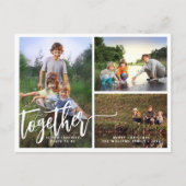 Samen is beter handlettering foto collage feestdagenkaart (Voorkant)