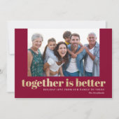 Samen Is Beter Kerst Foto Kaart (Voorkant)