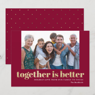 Samen Is Beter Kerst Foto Kaart