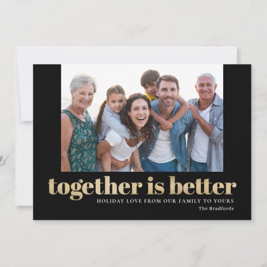 Samen is beter Vakantiewenskaart Feestdagenkaart (Voorkant)