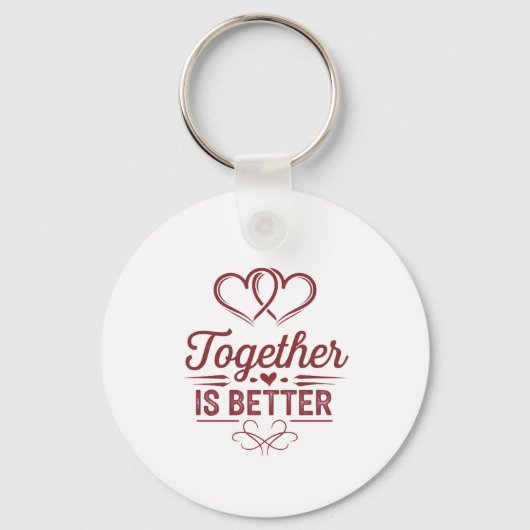 Samen is beter - Valentijn's Day Design Sleutelhanger (Achterkant)
