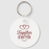 Samen Is Beter - Valentijnsdag Ontwerp Sleutelhanger (Achterkant)
