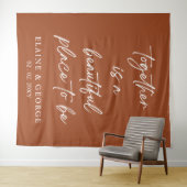 Samen is dit een mooie foto van Weddenschap Wandkleed (In Situ (horizontaal))