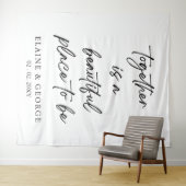 Samen is dit een mooie foto van Weddenschap Wandkleed (In Situ (horizontaal))