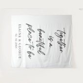 Samen is dit een mooie foto van Weddenschap Wandkleed (Voorkant (horizontaal))