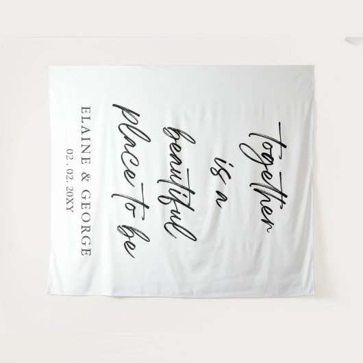 Samen is dit een mooie foto van Weddenschap Wandkleed (Voorkant (horizontaal))