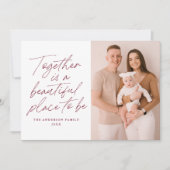 Samen is een mooie plek om foto te worden feestdagenkaart (Voorkant)