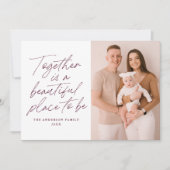 Samen is een mooie plek om foto te worden feestdagenkaart (Voorkant)