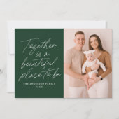 Samen is een mooie plek om groen te zijn feestdagenkaart (Voorkant)