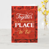 Samen is een prachtige plek om rode rozen te zijn kaart (Gele Bloem)