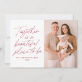 Samen is een prachtige plek om rood te worden. feestdagenkaart (Voorkant)