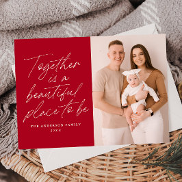 Samen is een prachtige plek om rood te worden. feestdagenkaart