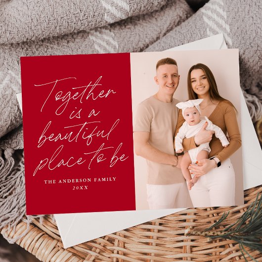 Samen is een prachtige plek om rood te worden. feestdagenkaart