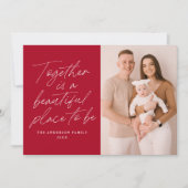 Samen is een prachtige plek om rood te worden. feestdagenkaart (Voorkant)