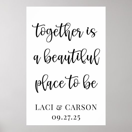 Samen is een prachtige plek om te zijn - Custom Poster (Voorkant)