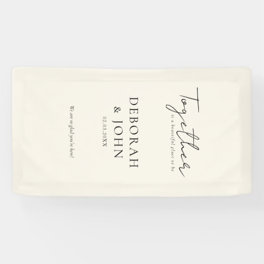 Samen is een prachtige plek om te zijn! Elegant, Spandoek (Horizontaal)