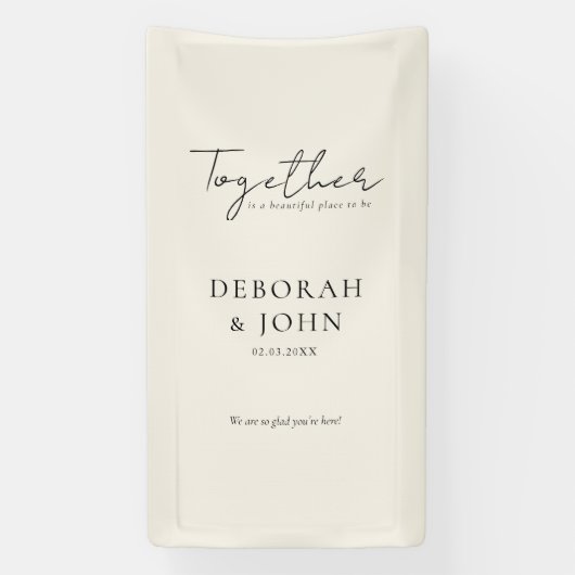 Samen is een prachtige plek om te zijn! Elegant, Spandoek (Verticaal)