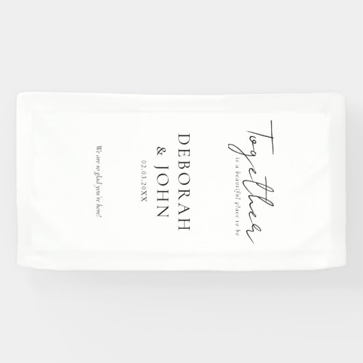 Samen is een prachtige plek om te zijn! Elegant, Spandoek (Horizontaal)