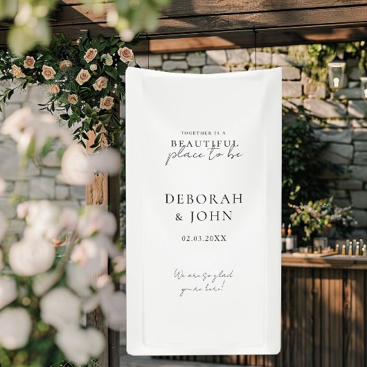 Samen is een prachtige plek om te zijn! Elegant, Spandoek