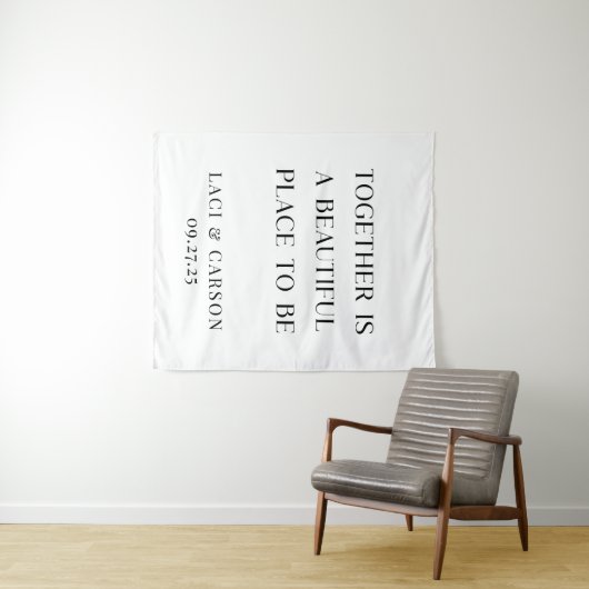 Samen is een prachtige plek om te zijn - elegant wandkleed (In Situ (horizontaal))