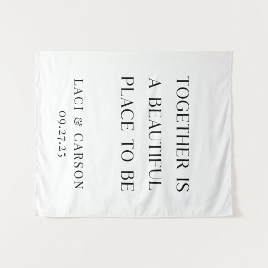 Samen is een prachtige plek om te zijn - elegant wandkleed (Voorkant (horizontaal))