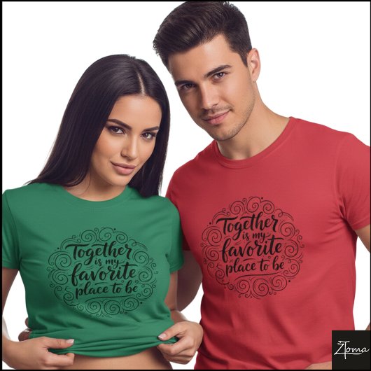Samen Is Favoriete Plaats Citaat Kunst T-shirt