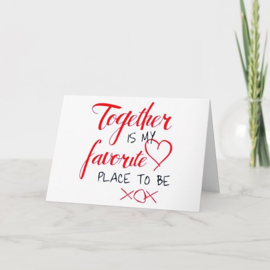 SAMEN IS MIJN *FAVORIETE PLEK* OM KERST TE ZIJN FEESTDAGEN KAART (Voorkant)