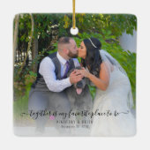 Samen is mijn favoriete plek om te zijn Trouwen Keramisch Ornament (Achterkant)