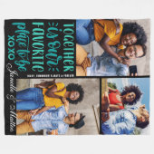 Samen is ons favoriet | Modern 3 Foto-collage Fleece Deken (Voorkant (Horizontaal))