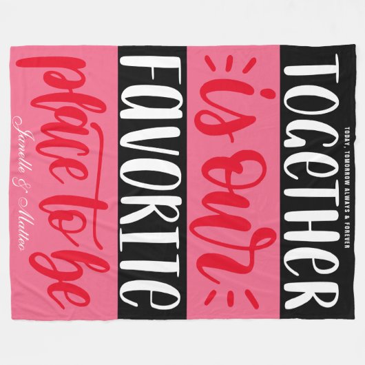 Samen is ons favoriet | Modern penseelscript Fleece Deken (Voorkant (Horizontaal))