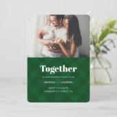 Samen is onze favoriete foto familie kerst feestdagenkaart (Staand voorkant)