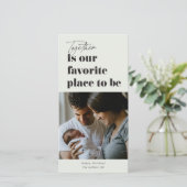 Samen is onze favoriete plek 3 Foto Feestdagenkaart (Staand voorkant)