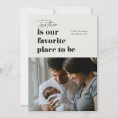 Samen is onze favoriete plek 4 Foto Feestdagenkaart (Voorkant)