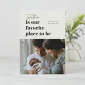 Samen is onze favoriete plek 4 Foto Feestdagenkaart (Staand voorkant)