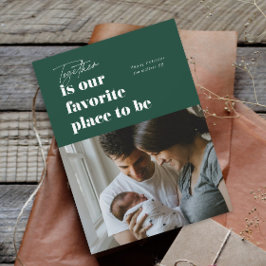 Samen is onze favoriete plek 4 Foto Feestdagenkaart