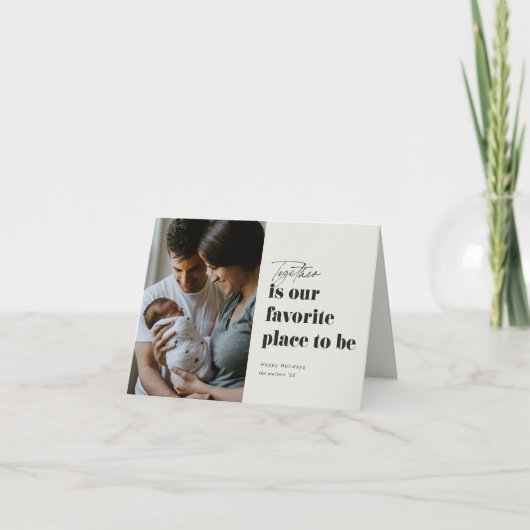 Samen is onze favoriete plek foto feestdagen kaart (Voorkant)