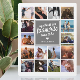 “Samen is onze favoriete plek” Fotocollage Fotoplaat