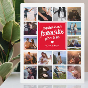 “Samen is onze favoriete plek” Fotocollage Fotoplaat