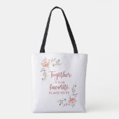 Samen is onze favoriete plek om canvas tas te zijn (Achterkant)
