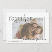 "samen" is onze favoriete plek om kerstmis te zijn feestdagenkaart (Voorkant)