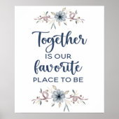 Samen is onze favoriete plek poster (Voorkant)